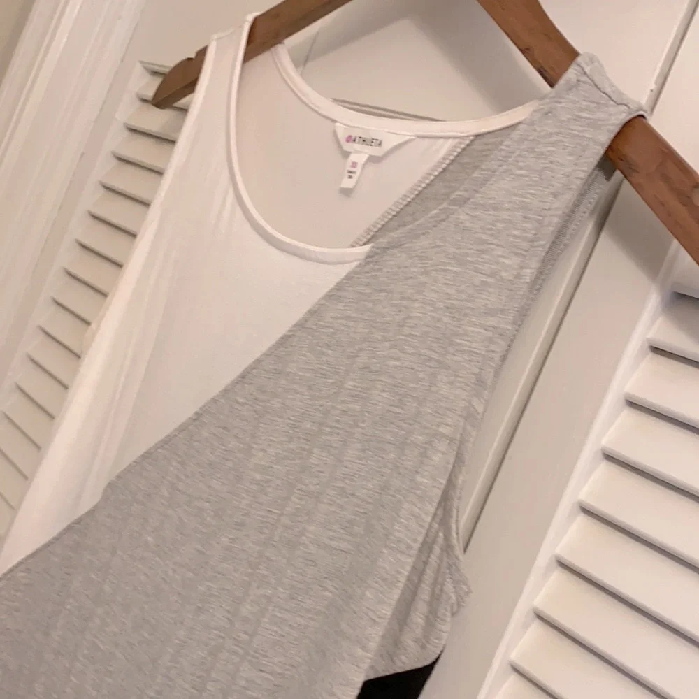 Athleta | Rayon Stretch Diagonal Colorblock Sleeveless Midi Dress (XS) - Picture 6 of 14